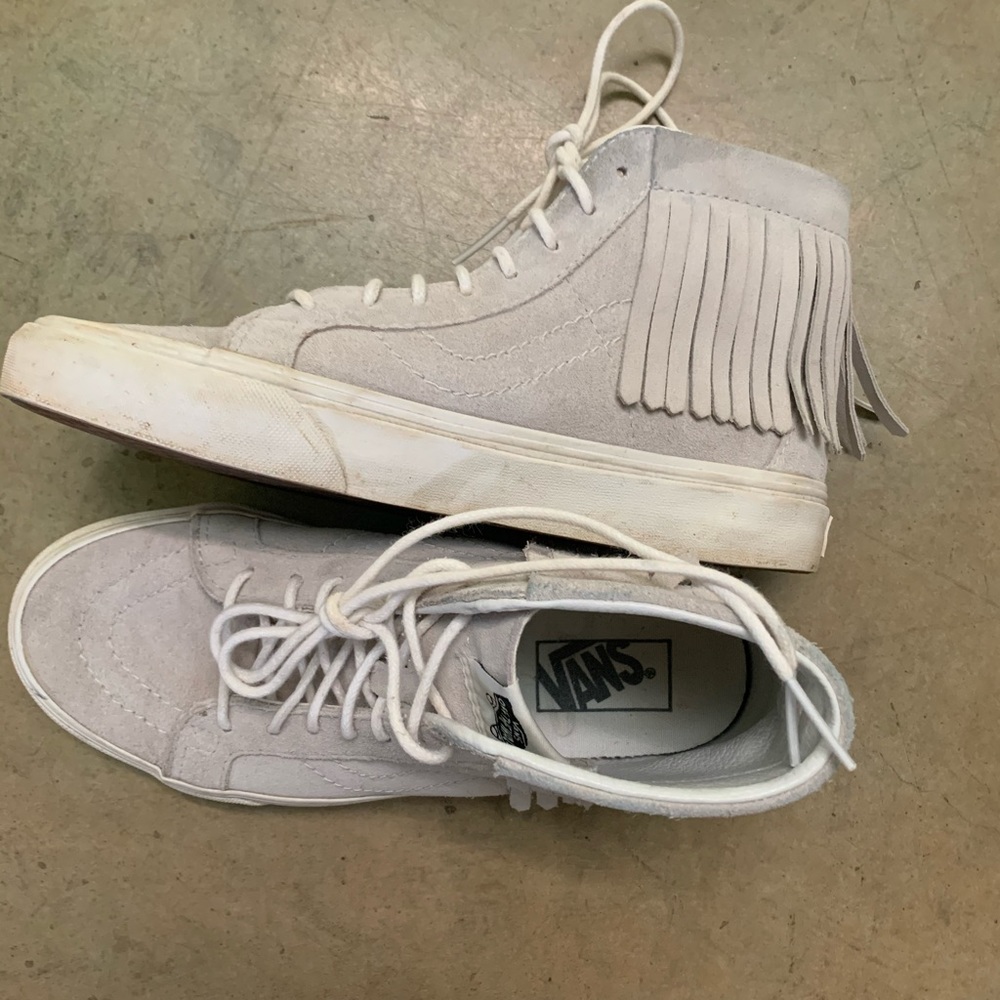 Vans fringed high top sneaker